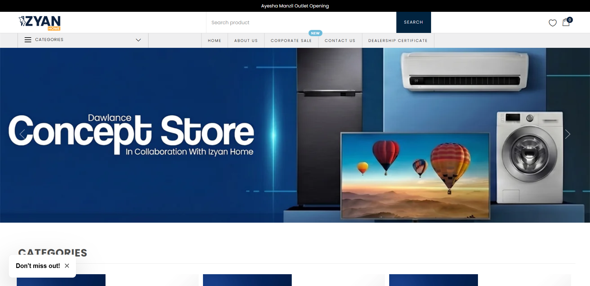Izyan Home website screenshot