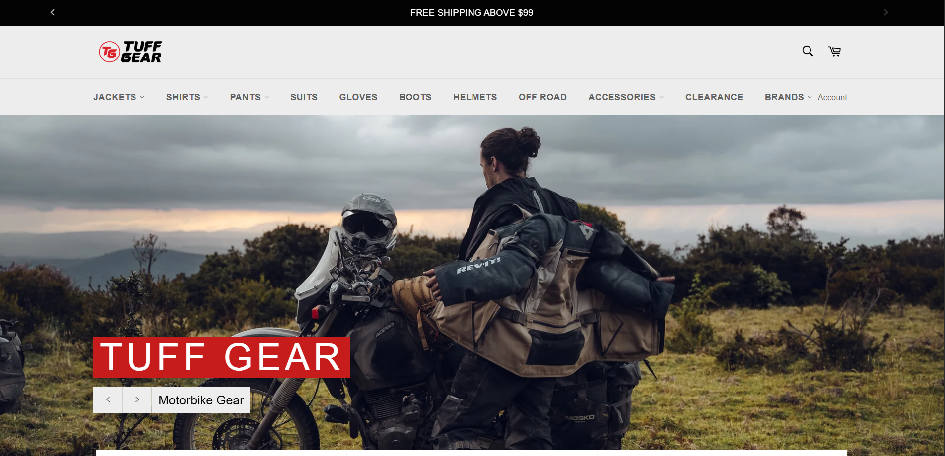 TuffGear website screenshot